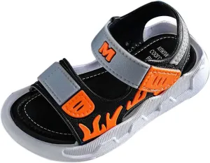 Children Boys Sandals Summer Beach Shoes Hook Loop Fashion Flame Breathable Non Slip Open Toe Sandals for Kids