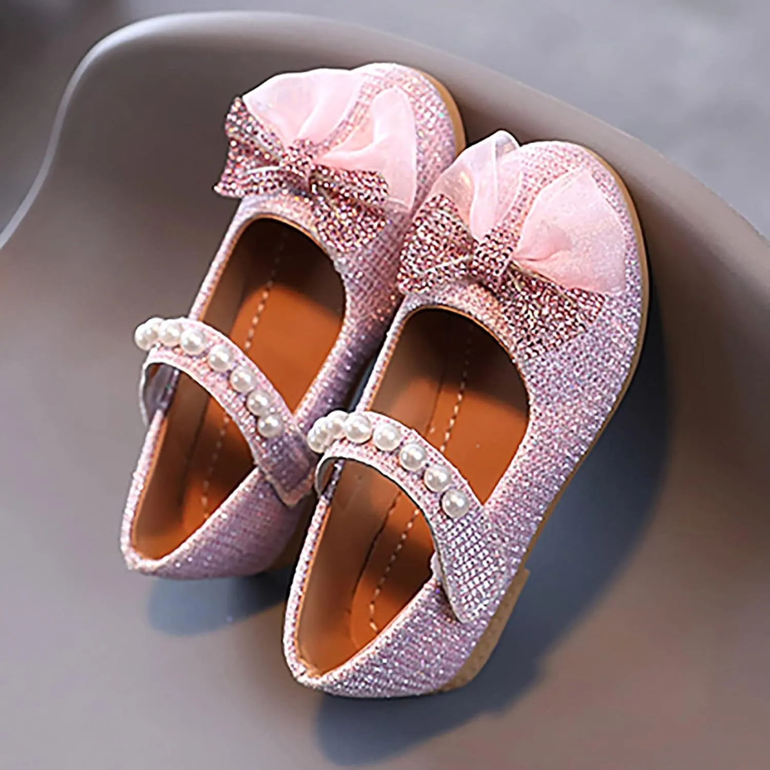 Children Cute Foot Warmer Children Flat Heels Princess Shoes Kids Sandals Comfortable Soft Soles Leather Shoes