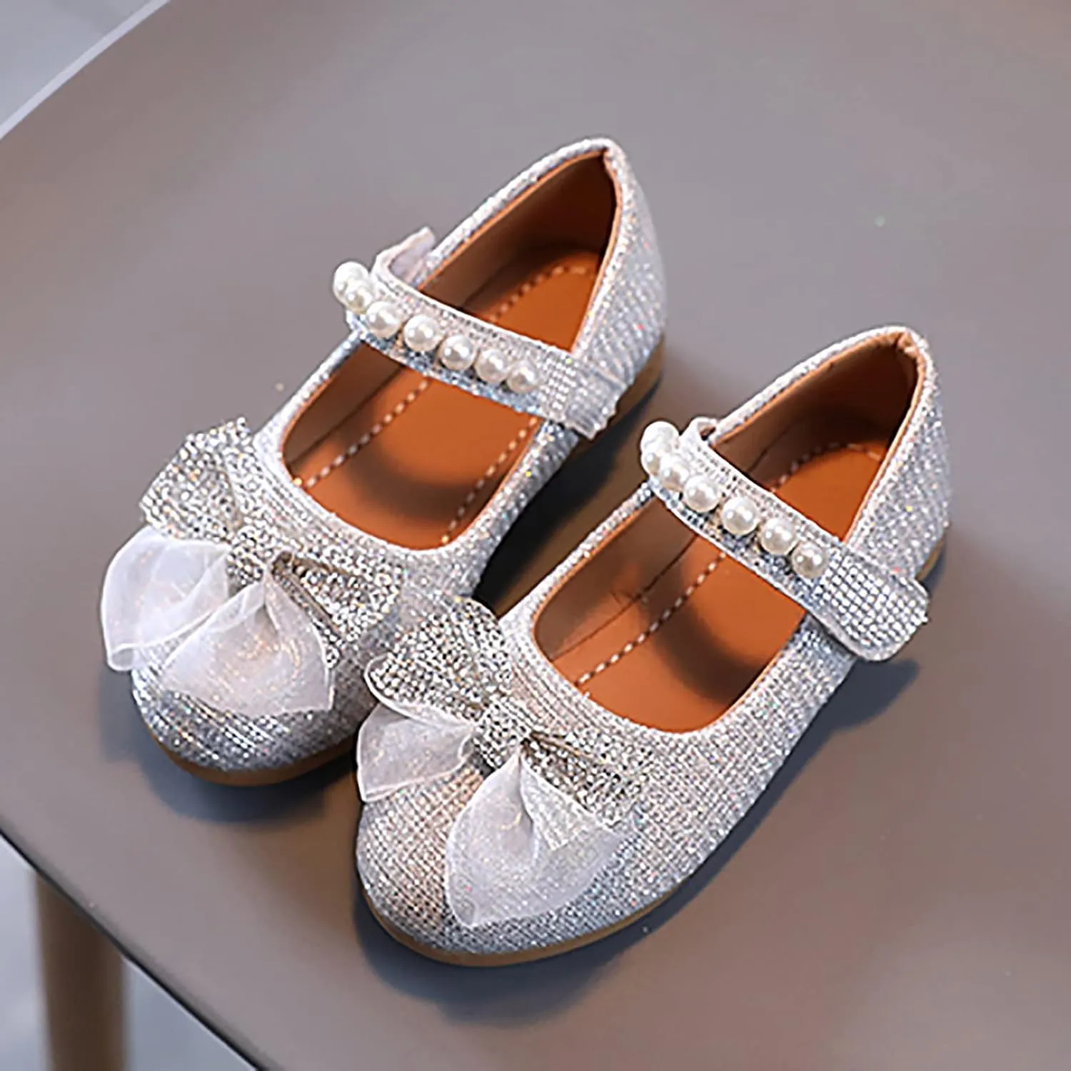 Children Cute Foot Warmer Children Flat Heels Princess Shoes Kids Sandals Comfortable Soft Soles Leather Shoes