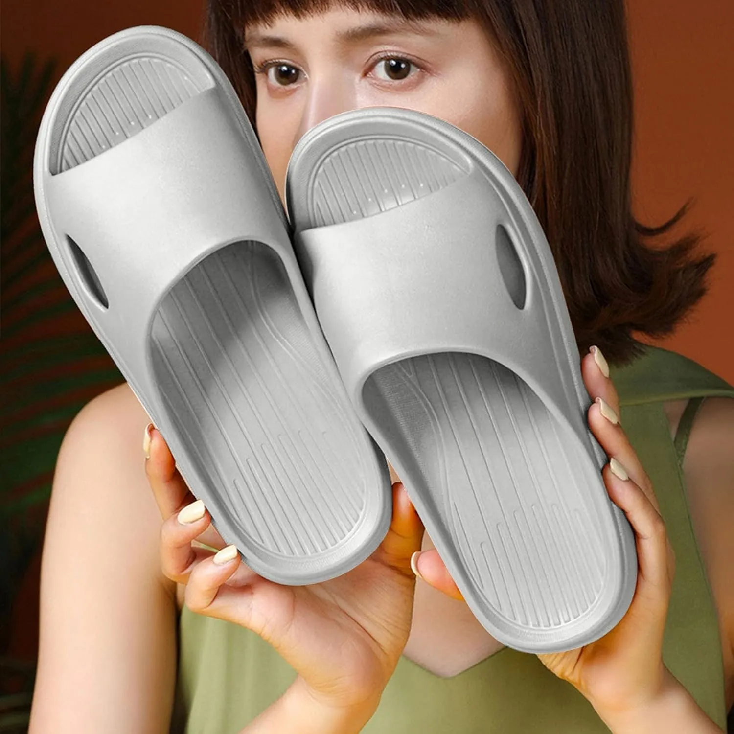 Cloud Slides Men's Athletic Outdoor Sandals Slides Non Slip Quick Drying Bathroom Slippers for Women Men