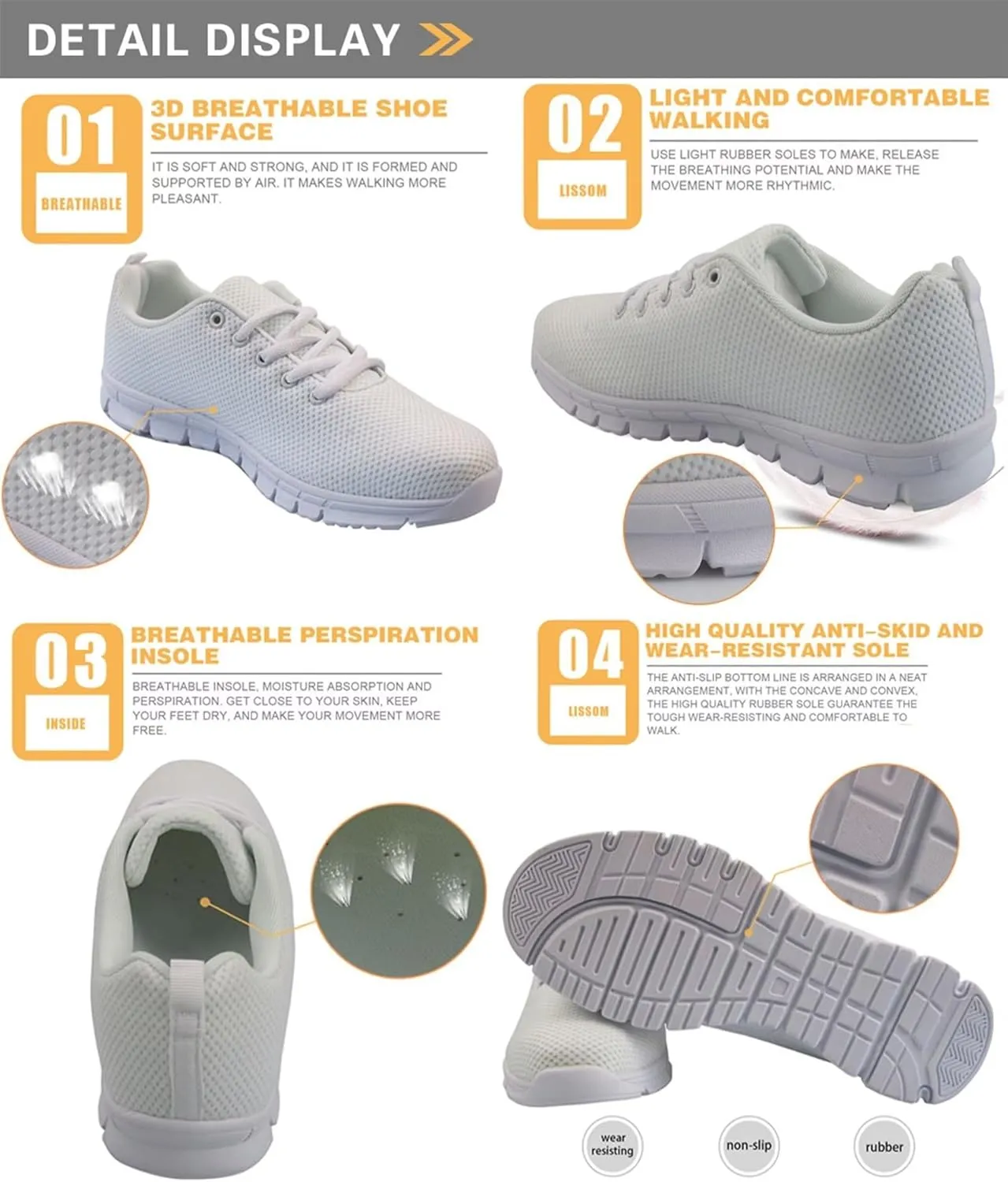 Coloranimal Womens Running Shoes Comfortable Breathable Go Easy Walking Lightweight Sneakers