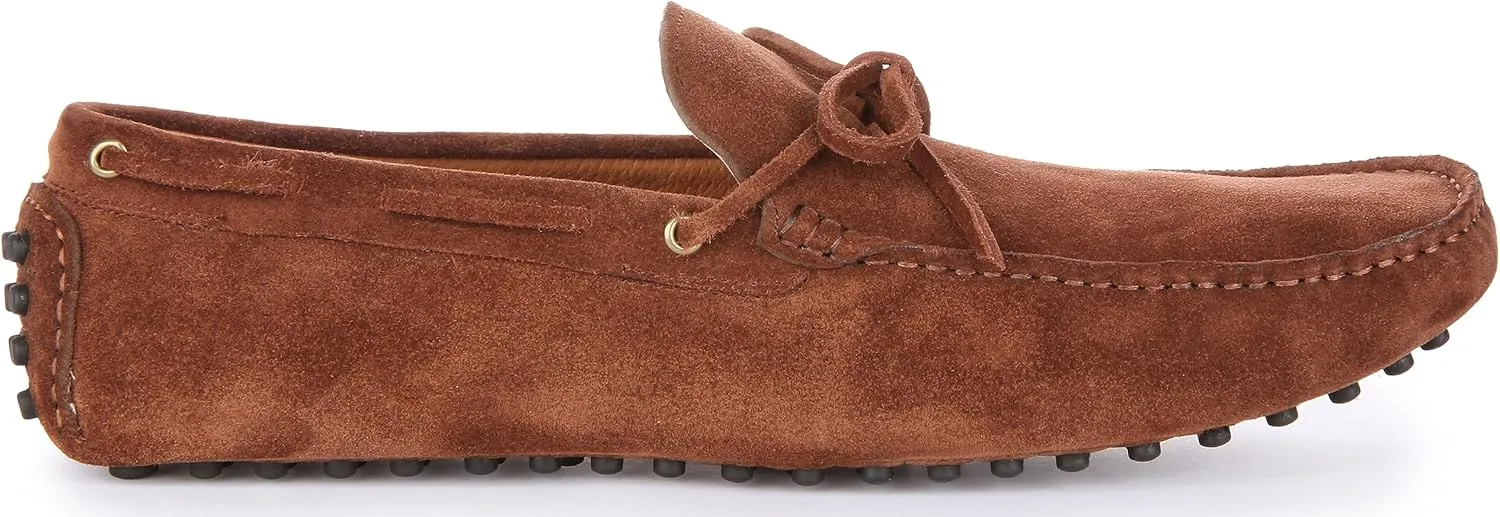Cruz Men's Suede Leather Slip On Driving Shoes, Timeless Comfort and Grip