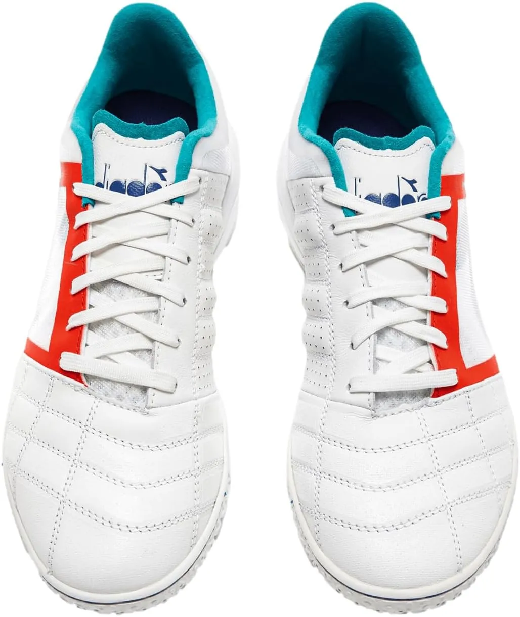 Diadora Brasil Sala Cup Men's Indoor Soccer Shoes - Soft Leather Interior, Breathable Mesh Exterior, Optimum Grip for Futsal