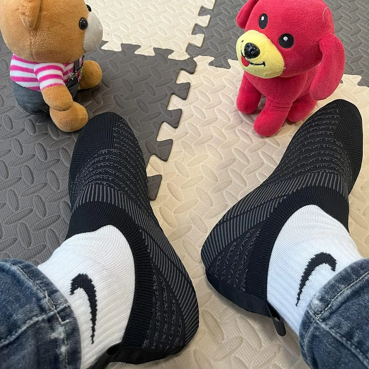 ditont Non-Slip Indoor House Slippers Lightweight Comfortable Grip House Home Shoes for Men Women