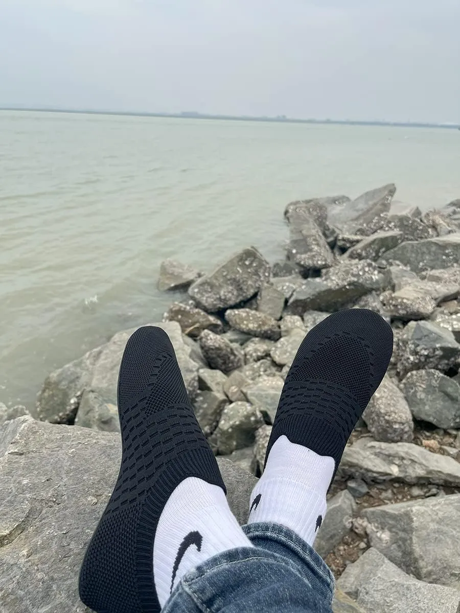 ditont Non-Slip Indoor House Slippers Lightweight Comfortable Grip House Home Shoes for Men Women
