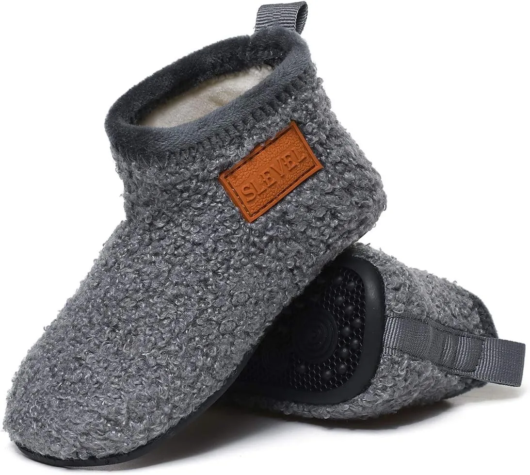 ditont Toddler Slippers Non-Slip Lightweight Comfortable Kids Indoor Grip House Home Shoes for Boys Girl