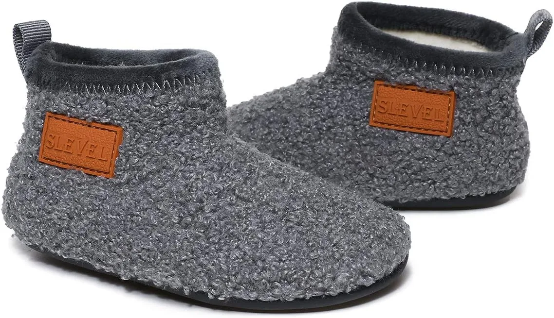 ditont Toddler Slippers Non-Slip Lightweight Comfortable Kids Indoor Grip House Home Shoes for Boys Girl
