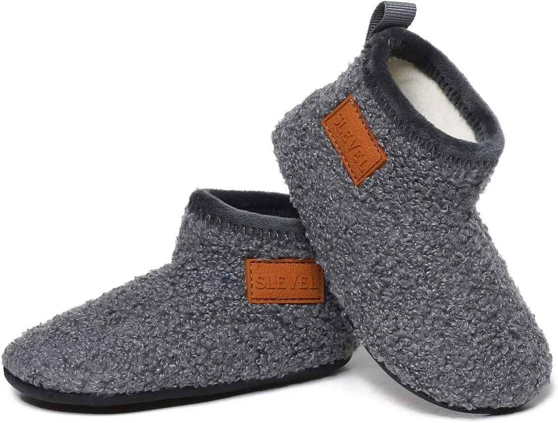 ditont Toddler Slippers Non-Slip Lightweight Comfortable Kids Indoor Grip House Home Shoes for Boys Girl