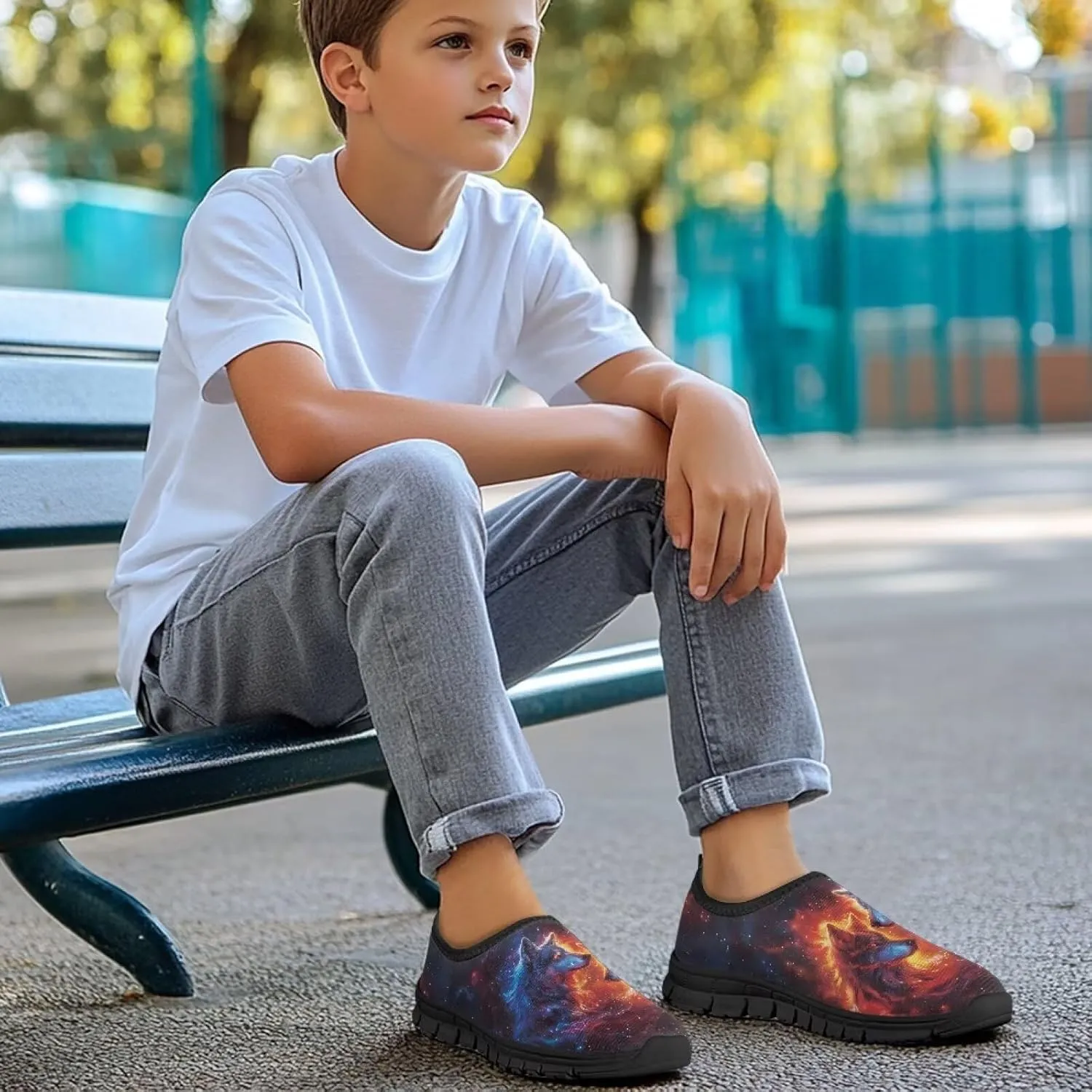 Doojoayie Boys Slip On Sneakers Breathable for Active Child Summer Sport Shoes