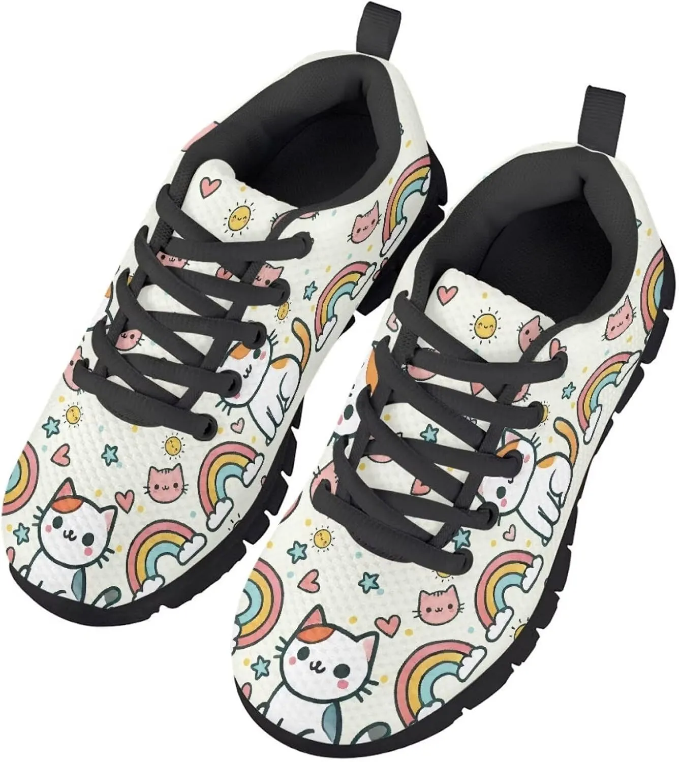 Doojoayie Cute Shoes for Girls Non-Slip Running Sneakers for Daily Causal