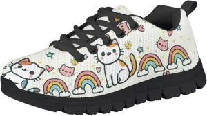 Doojoayie Cute Shoes for Girls Non-Slip Running Sneakers for Daily Causal