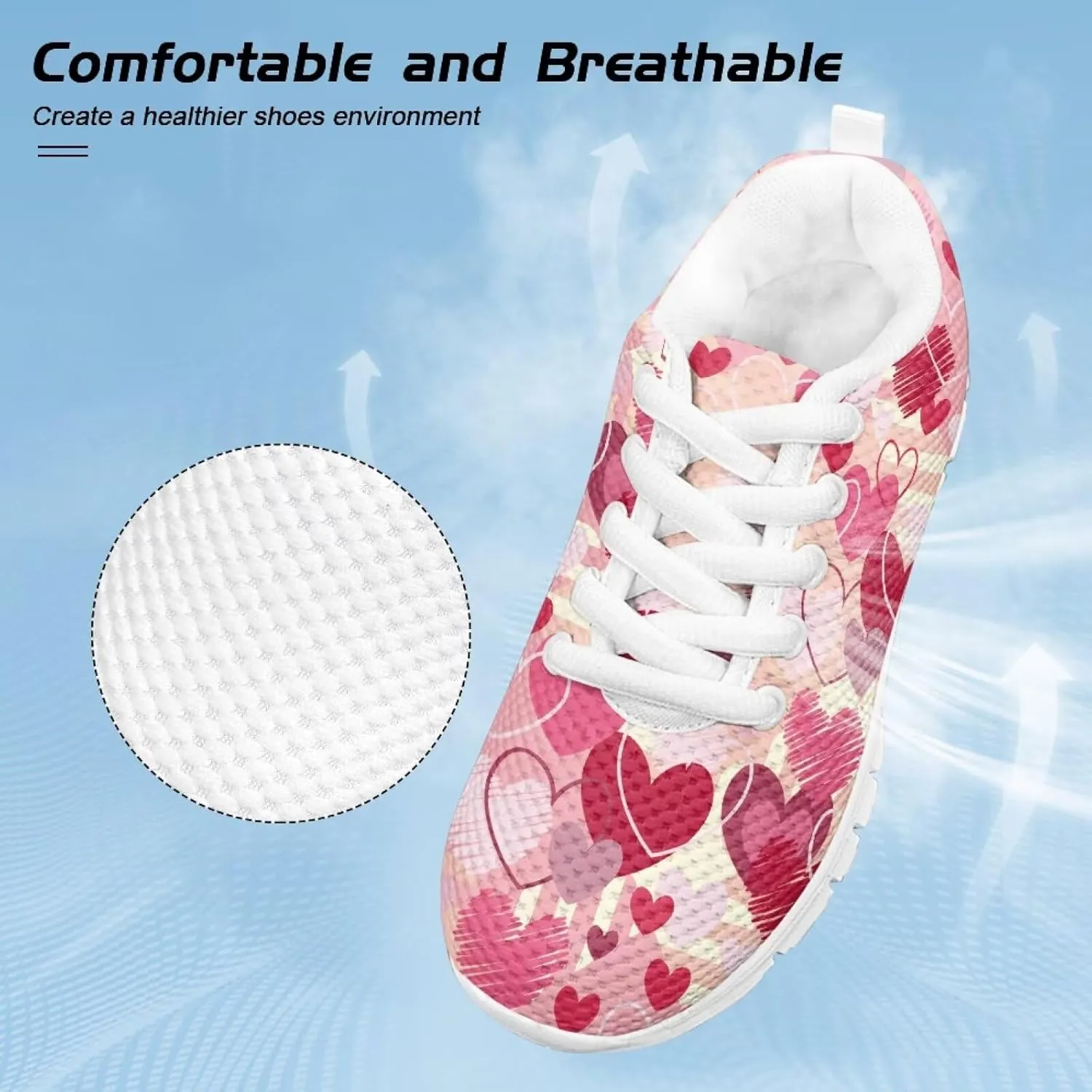 Doojoayie Little Girls Running Shoes Tennis Shoes for Kids School Casual Sneakers