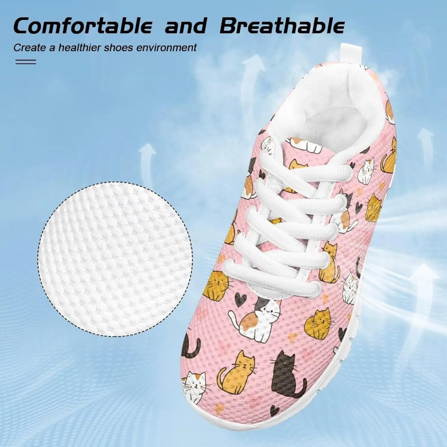 Doojoayie Little Girls Running Shoes Tennis Shoes for Kids School Casual Sneakers