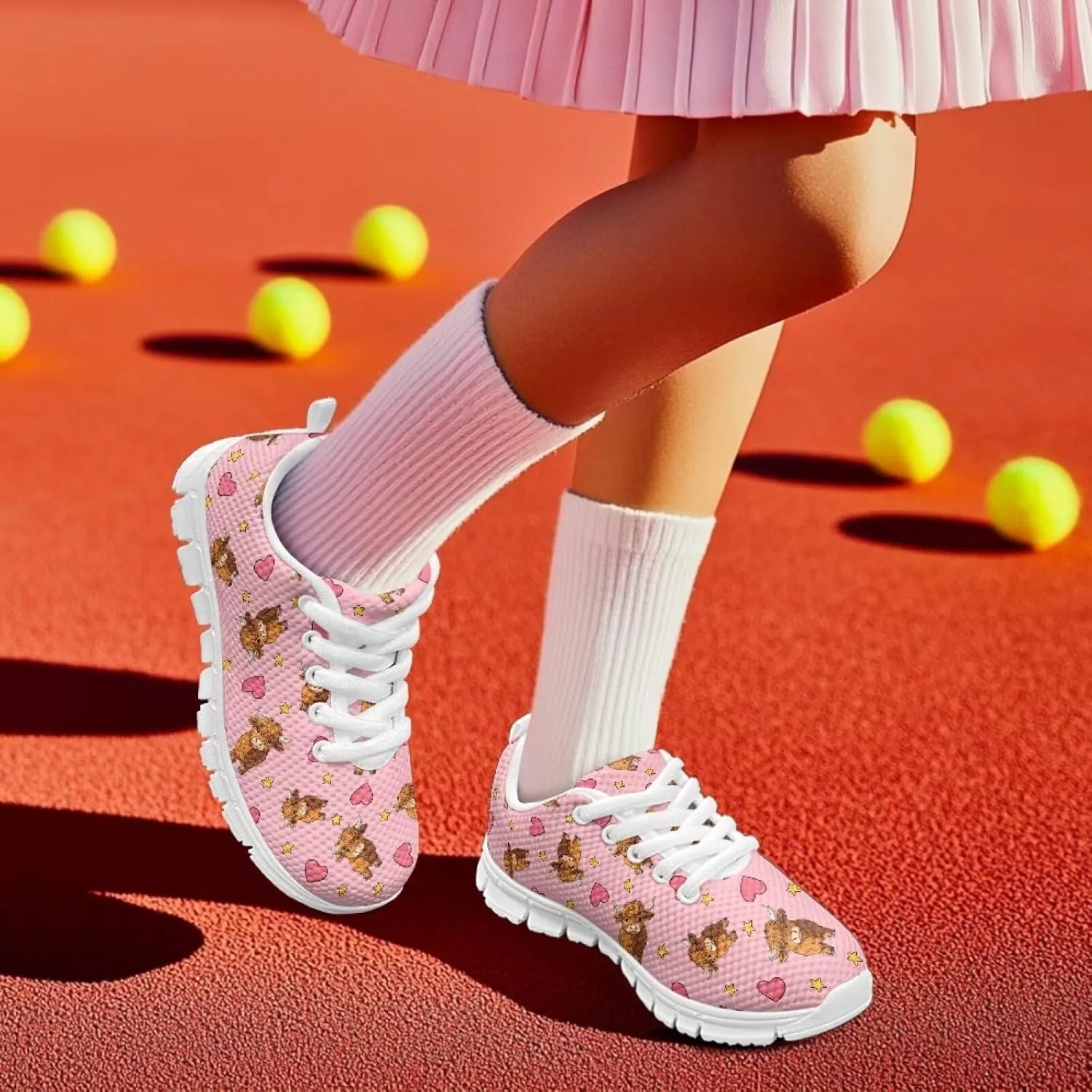 Doojoayie Little Girls Running Shoes Tennis Shoes for Kids School Casual Sneakers