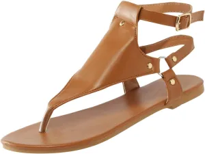 Eduavar Sandals for Women Dressy Summer, Flat Sandals for Women Summer Beach Open Toe Flip Flops Sandals with Buckle Strap