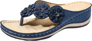 Eduavar Womens Sandals Dressy, Sandals Women Dressy Summer Beach Flip Flops Comfy Flat Sandals with Arch Support