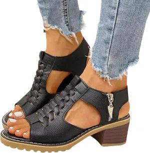 Eduavar Womens Wedge Sandals, Orthopedic Sandals for Women Sandals Open Toe Wedge Platform Sandal with Back Strap