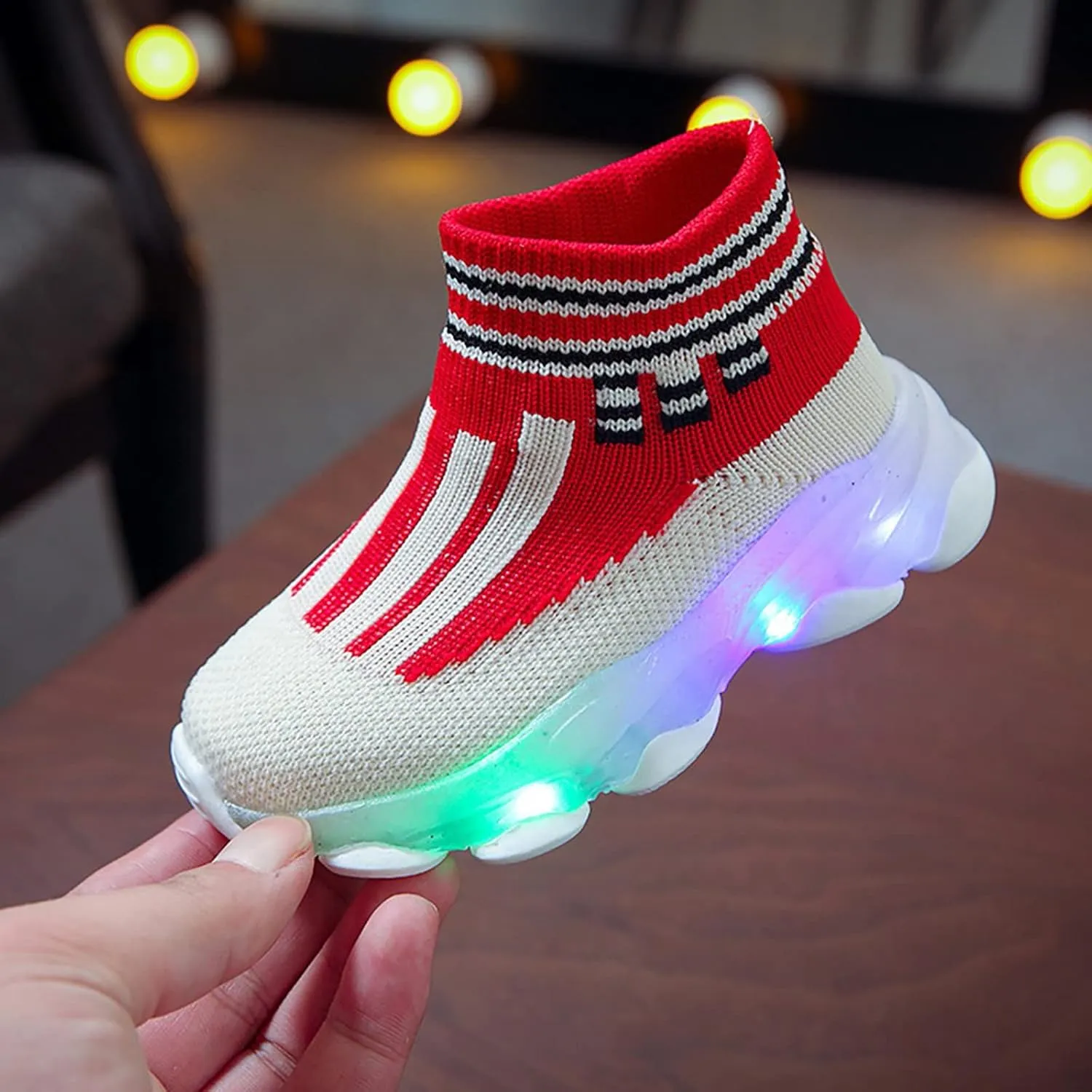 EnJoCho Baby Breathable Shoes Led Light Children Sport Luminous Shoes Girls Kids Baby Shoes Running Shoes