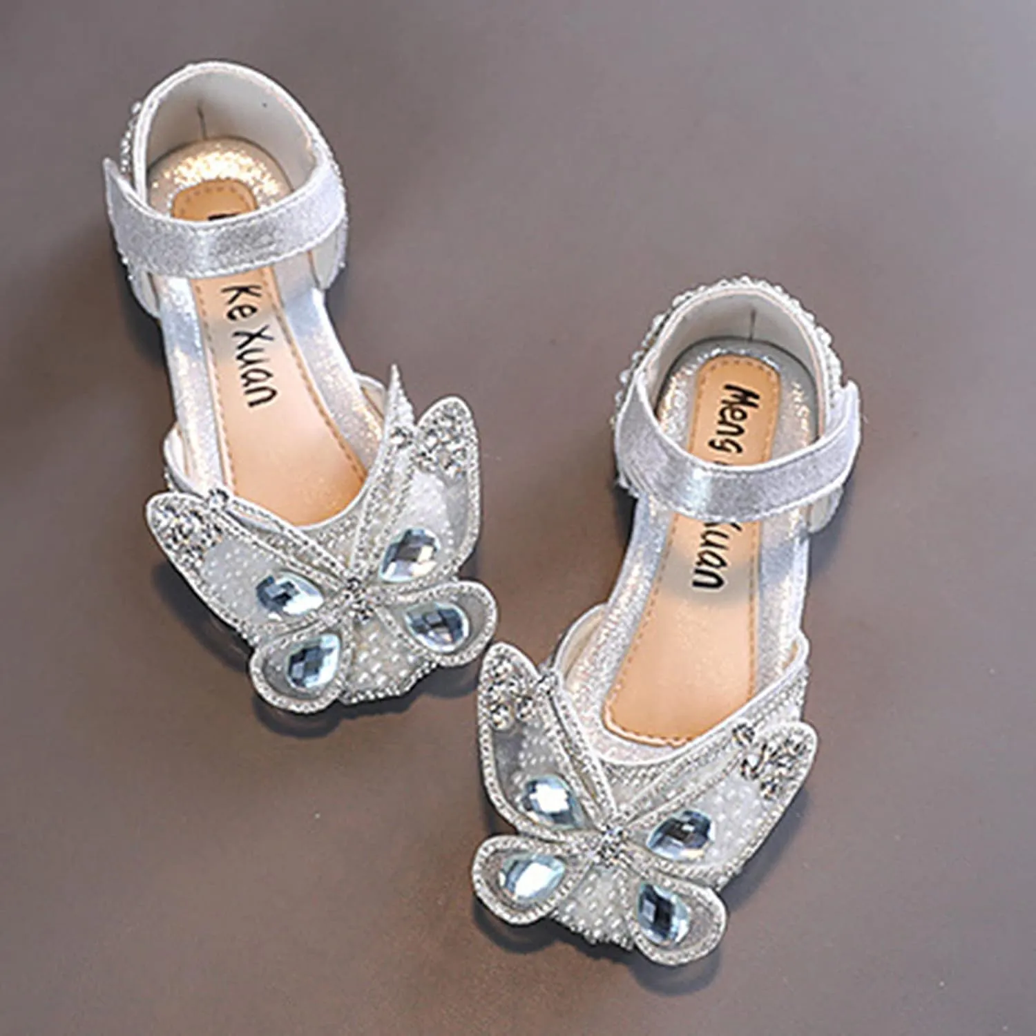EnJoCho Baby Solid Color Shoes Fashion Spring Summer Girls Dress Dance Show Princess Shoes Pearl Rhinestone Mesh Sandals