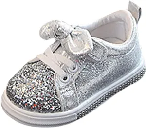 EnJoCho Running Shoes for Girls Crystal Sport Sneakers Sequins Run Boys Bowknot Baby Girls Bling Children Shoes Baby