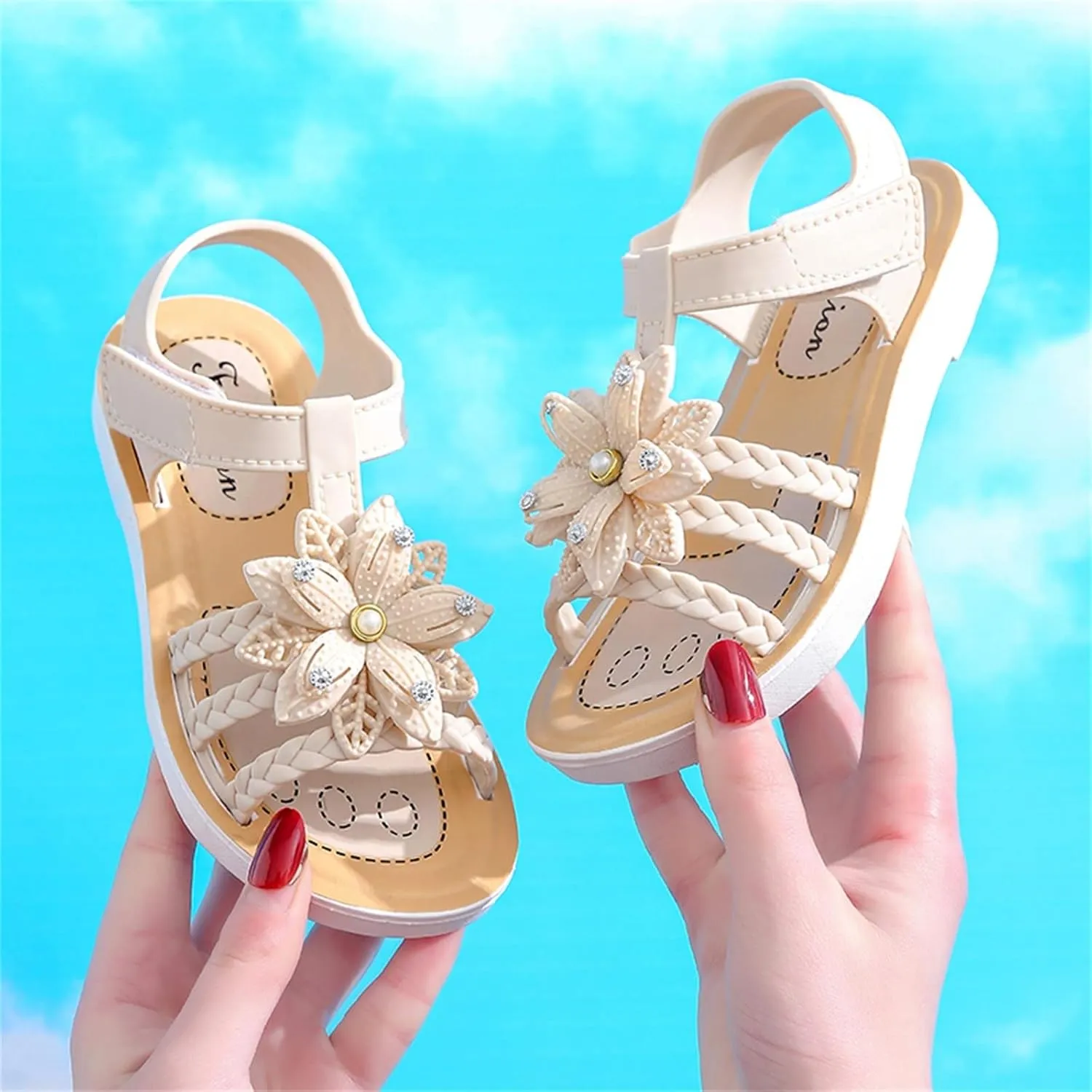 EnJoCho Toddler Fashion Foot Warmer Children Baby Sandals Soft Flat Shoes Fashion Comfortable Bow Soft Bottom Lightweight