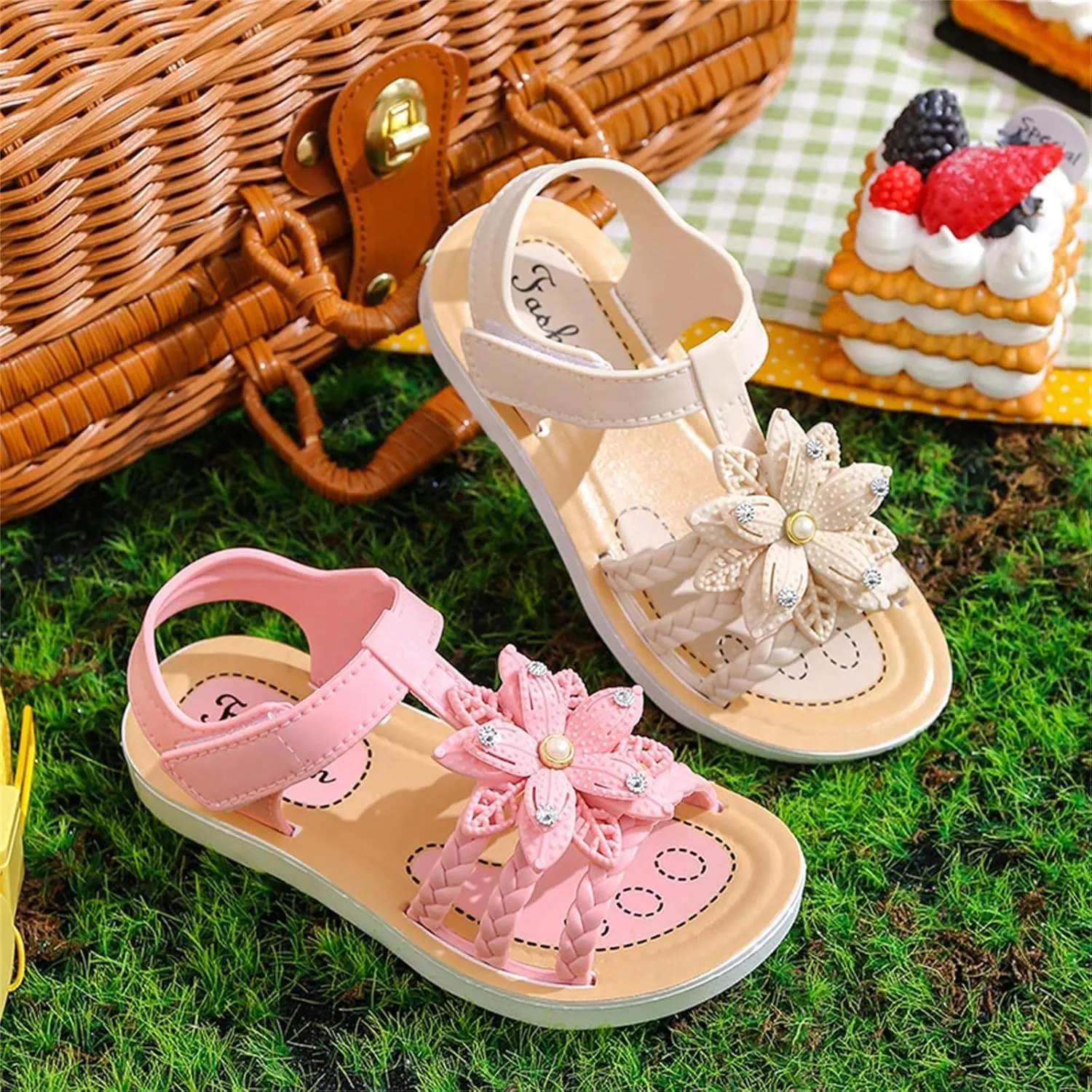EnJoCho Toddler Fashion Foot Warmer Children Baby Sandals Soft Flat Shoes Fashion Comfortable Bow Soft Bottom Lightweight