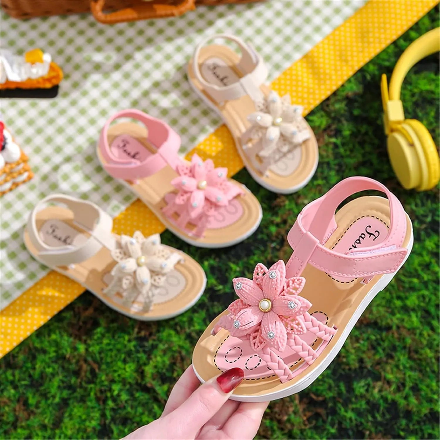 EnJoCho Toddler Fashion Foot Warmer Children Baby Sandals Soft Flat Shoes Fashion Comfortable Bow Soft Bottom Lightweight