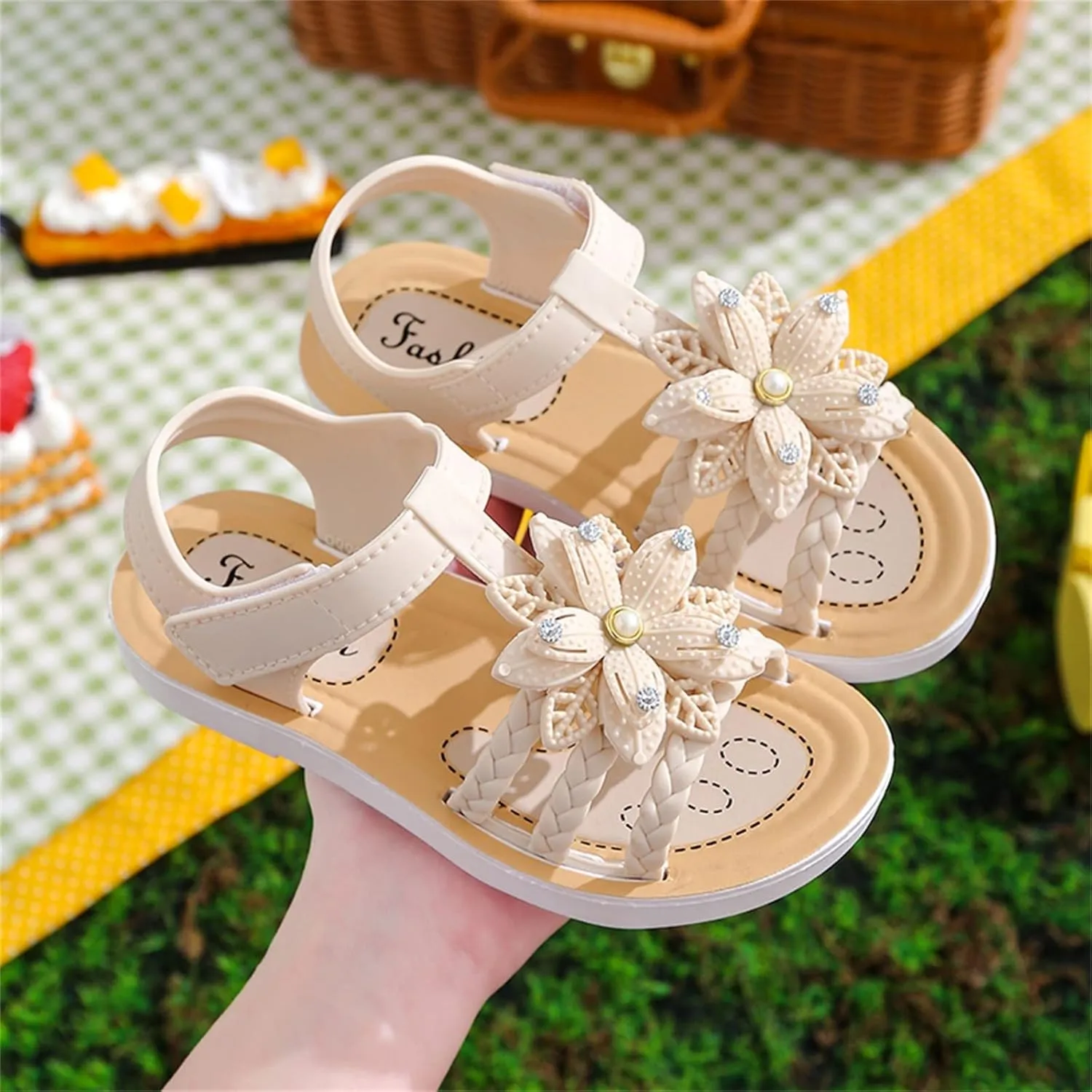 EnJoCho Toddler Fashion Foot Warmer Children Baby Sandals Soft Flat Shoes Fashion Comfortable Bow Soft Bottom Lightweight
