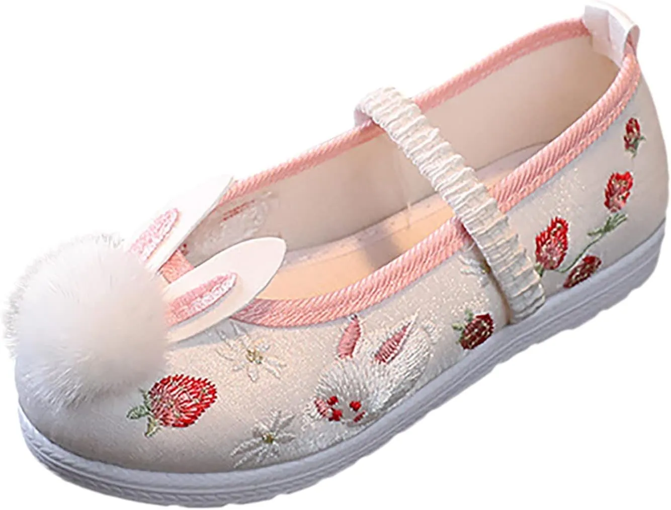 EnJoCho Toddler Summer Spring Foot Warmer Girls Flat Bottomed Embroidered Sandals Fashionable Antique Costume Children