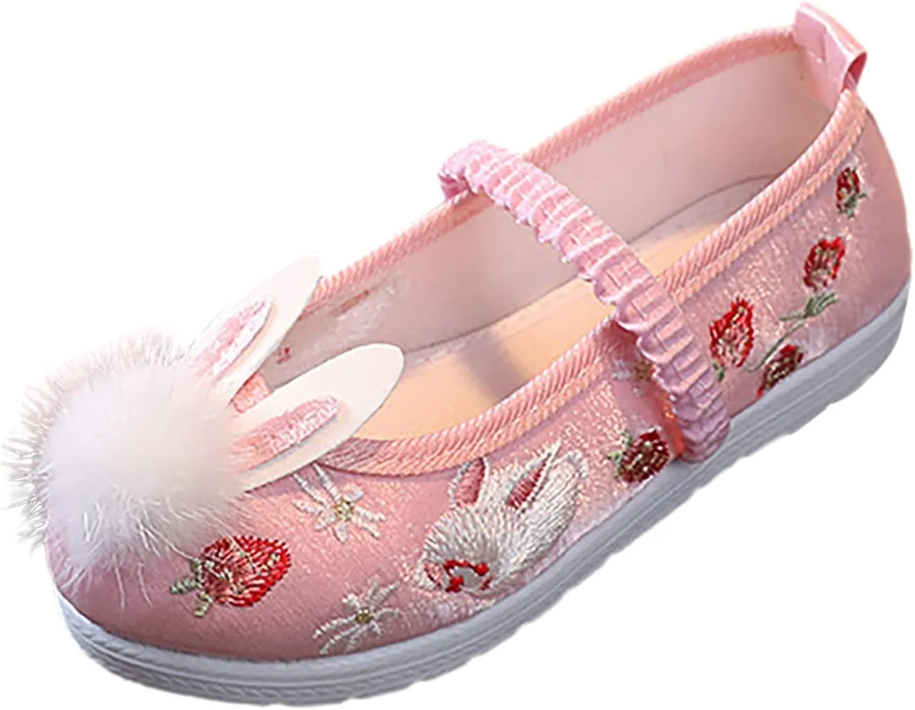 EnJoCho Toddler Summer Spring Foot Warmer Girls Flat Bottomed Embroidered Sandals Fashionable Antique Costume Children