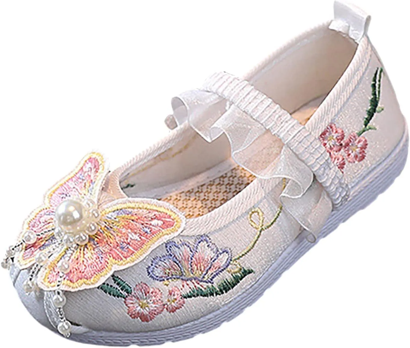 EnJoCho Toddler Summer Spring Shoes Girls Flat Bottomed Embroidered Sandals Fashionable Antique Costume Children Shoes