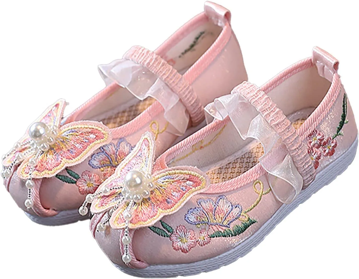 EnJoCho Toddler Summer Spring Shoes Girls Flat Bottomed Embroidered Sandals Fashionable Antique Costume Children Shoes