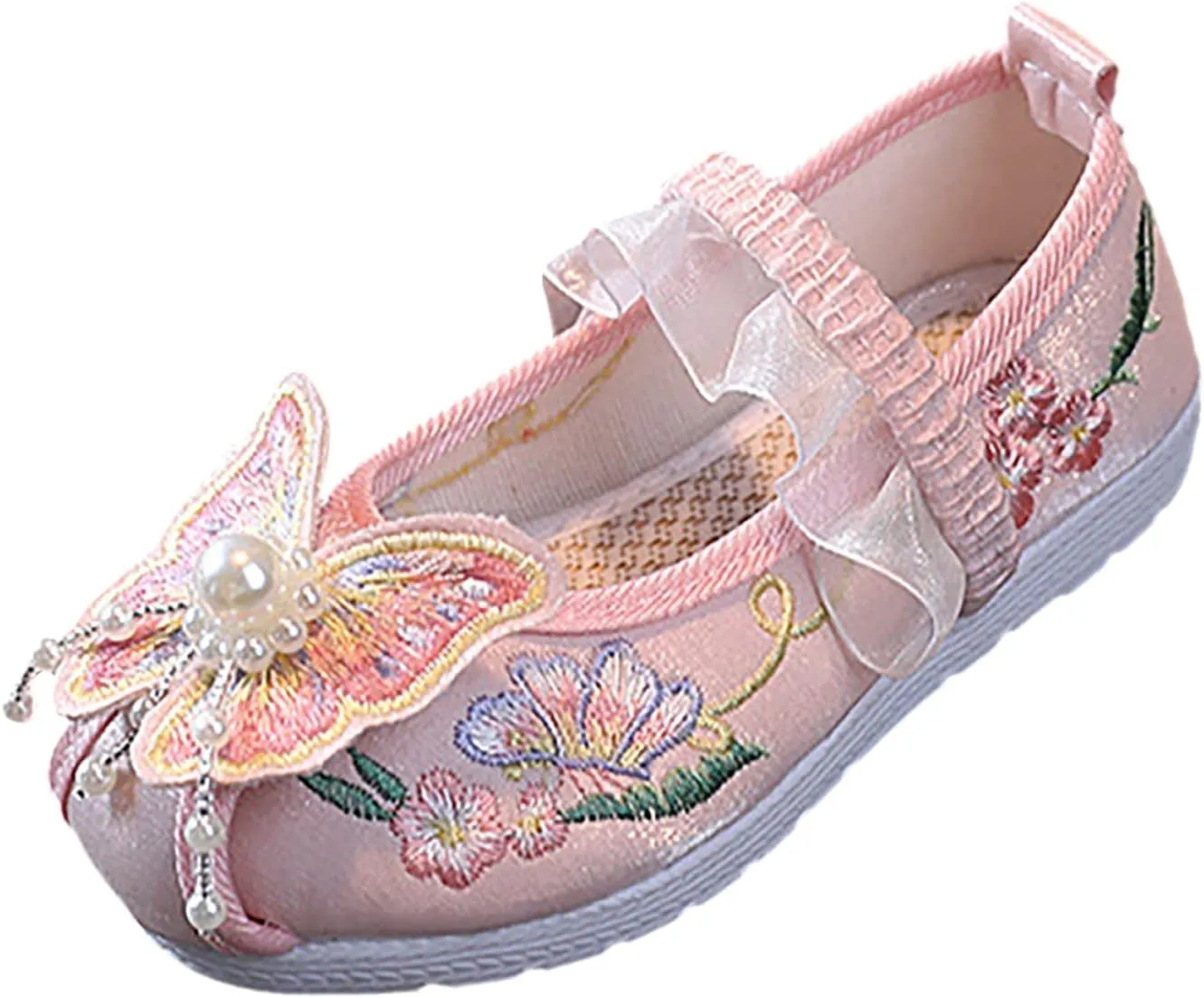 EnJoCho Toddler Summer Spring Shoes Girls Flat Bottomed Embroidered Sandals Fashionable Antique Costume Children Shoes