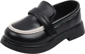 EnJoCho Toddler Wedding Shoes Toddler Boys Girls Dress Shoes PU Leather Wedding School Loafer Flats Boys Dress Shoes