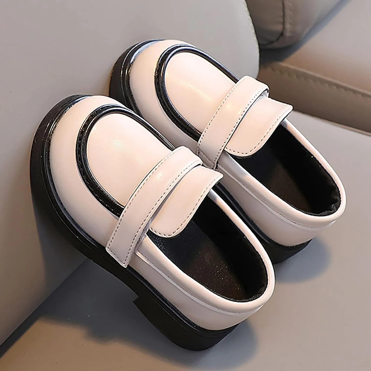 EnJoCho Toddler Wedding Shoes Toddler Boys Girls Dress Shoes PU Leather Wedding School Loafer Flats Boys Dress Shoes