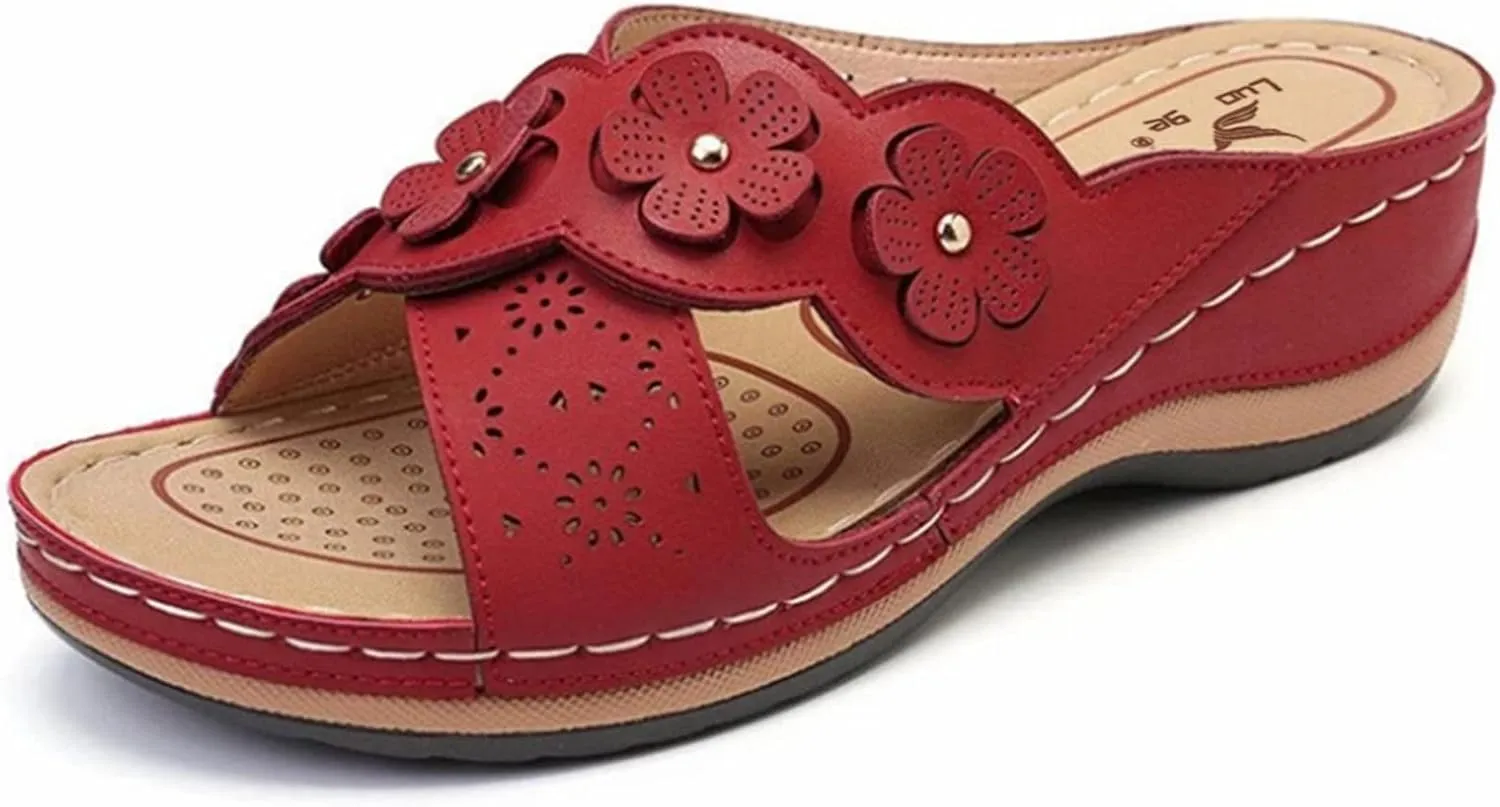 Fashion Slides Sandals for Women Open Toe Arch Support Slides Fashion Slippers Women's Pillow Slippers