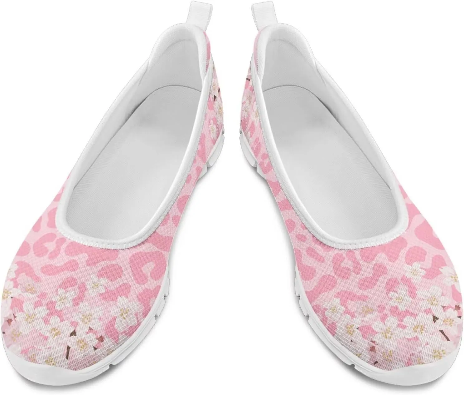 Fashion Sneakers for Women Printing Shoes Lightweight Walking Flying Mesh Casual Slip Ons Comfortable Art Painted Soft Cherry Blossoms ShoesUS Size 6-11