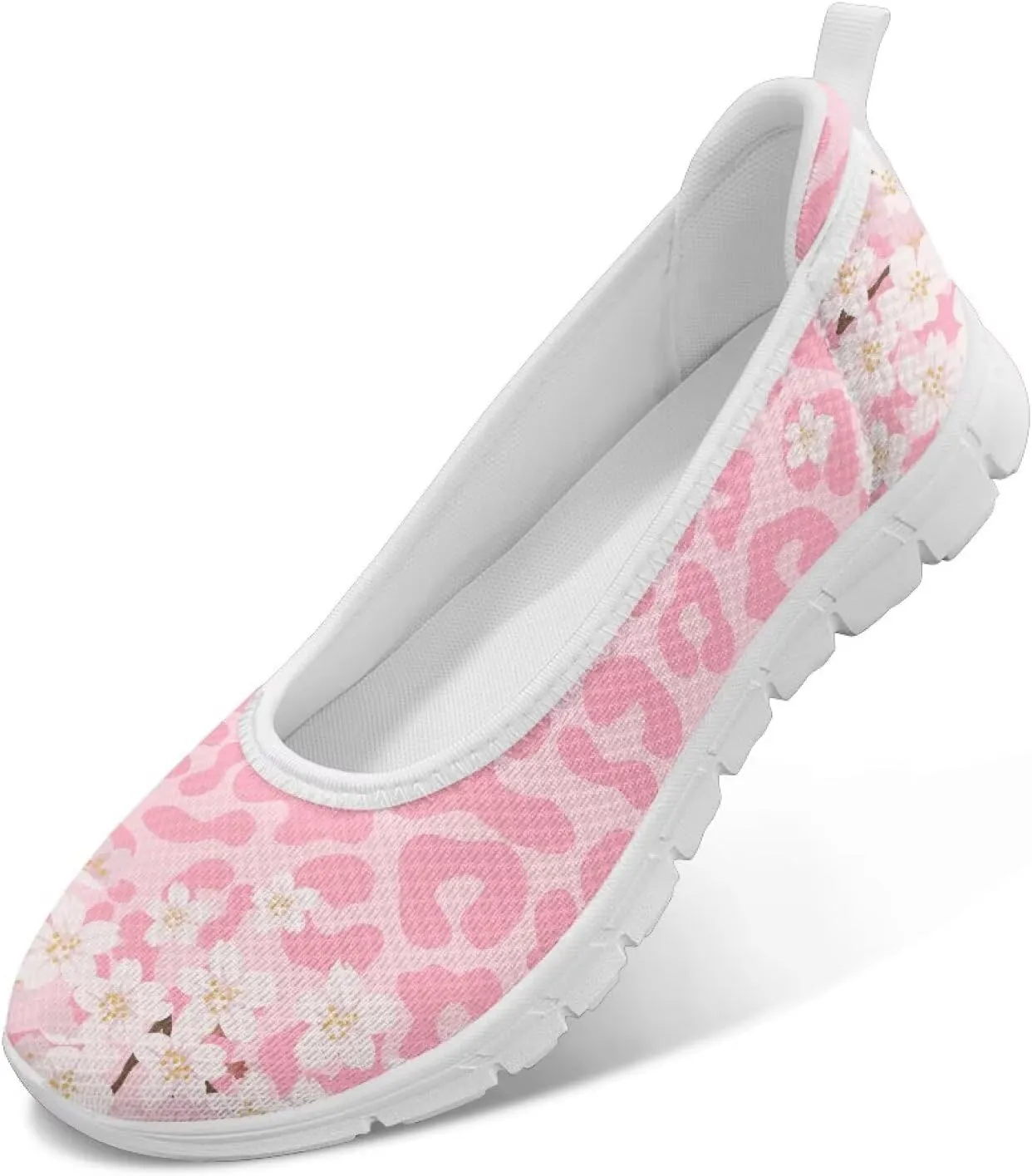 Fashion Sneakers for Women Printing Shoes Lightweight Walking Flying Mesh Casual Slip Ons Comfortable Art Painted Soft Cherry Blossoms ShoesUS Size 6-11