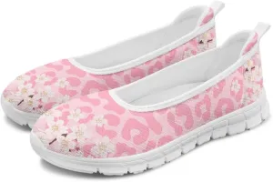 Fashion Sneakers for Women Printing Shoes Lightweight Walking Flying Mesh Casual Slip Ons Comfortable Art Painted Soft Cherry Blossoms ShoesUS Size 6-11