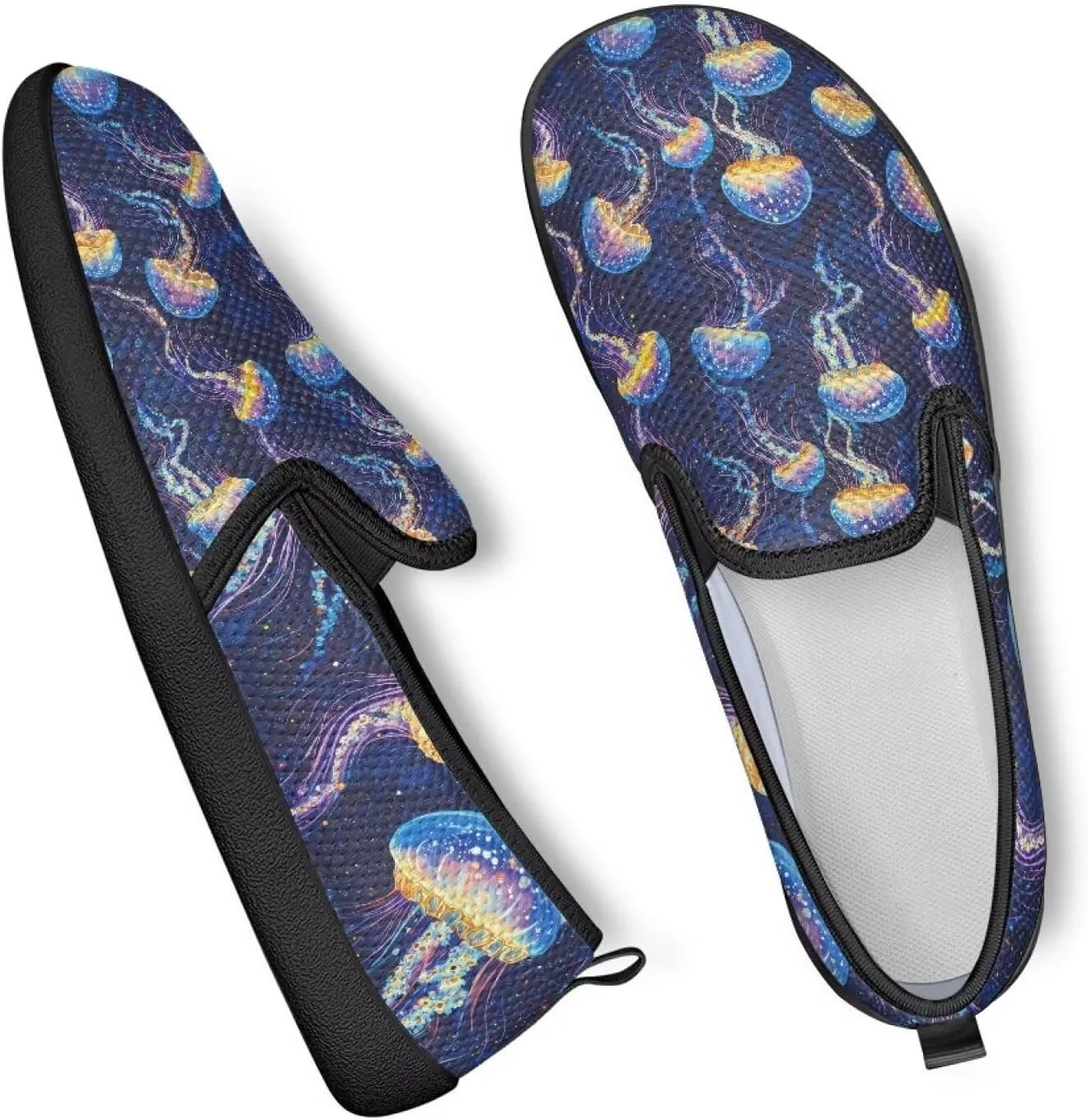 Fashion Sneakers for Women Shoes Lightweight Walking Casual Slip Ons Comfortable Art Painted Soft Athletic Travel Shoes for Ladies Sea Serise US Size 6-11
