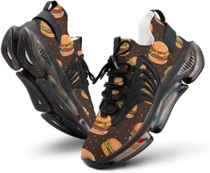 Fast Food Burgers Men's Running Shoes Lightweight Walking Shoe Breathable Sneaker