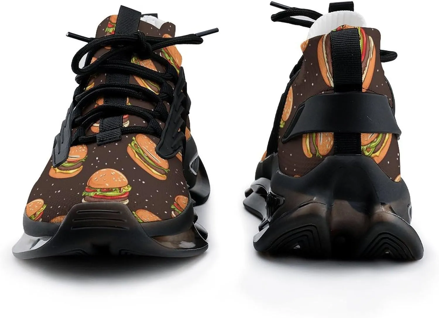 Fast Food Burgers Men's Running Shoes Lightweight Walking Shoe Breathable Sneaker