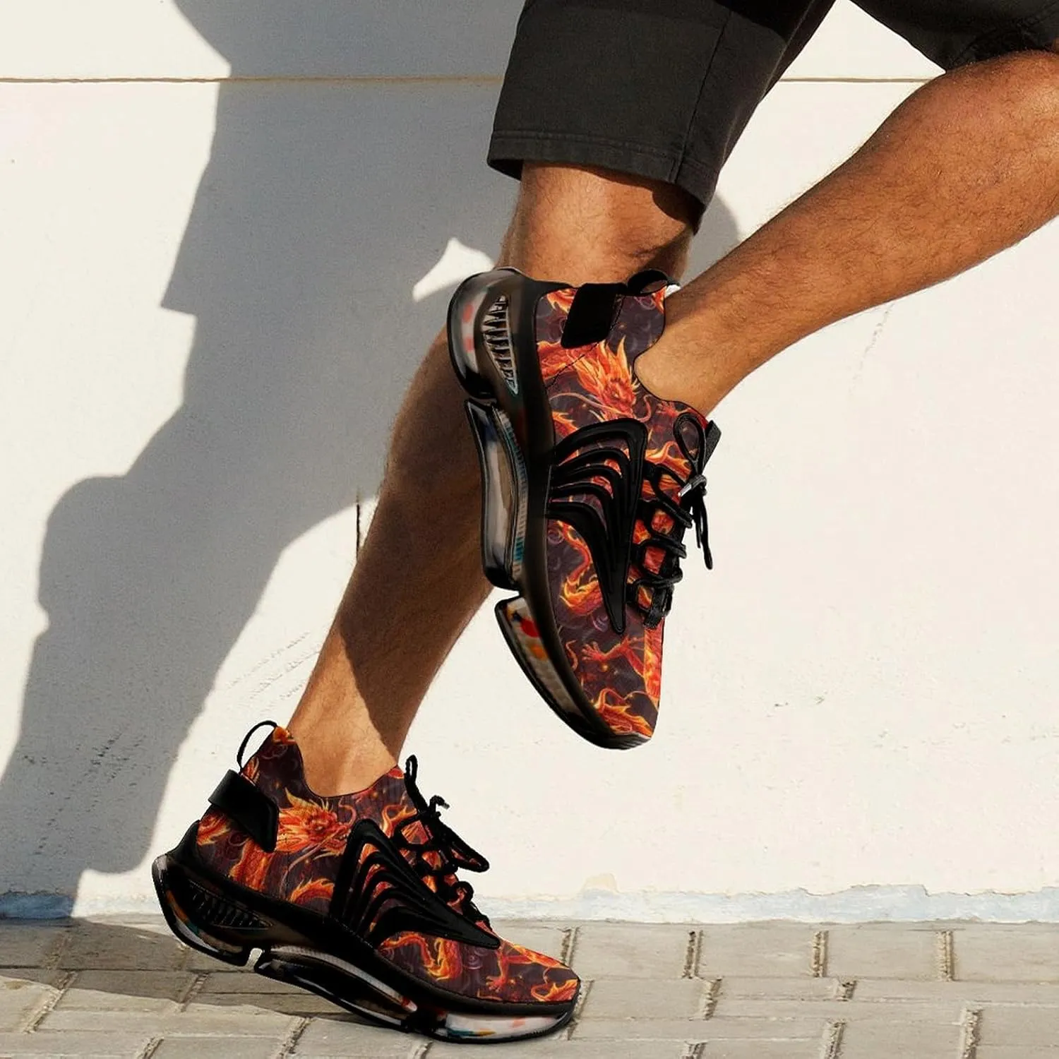 Fire Dragon Men's Running Shoes Lightweight Walking Shoe Breathable Sneaker
