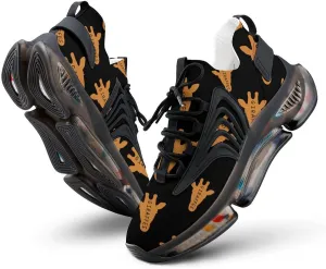 Funny Giraffe Head Men's Running Shoes Lightweight Walking Shoe Breathable Sneaker
