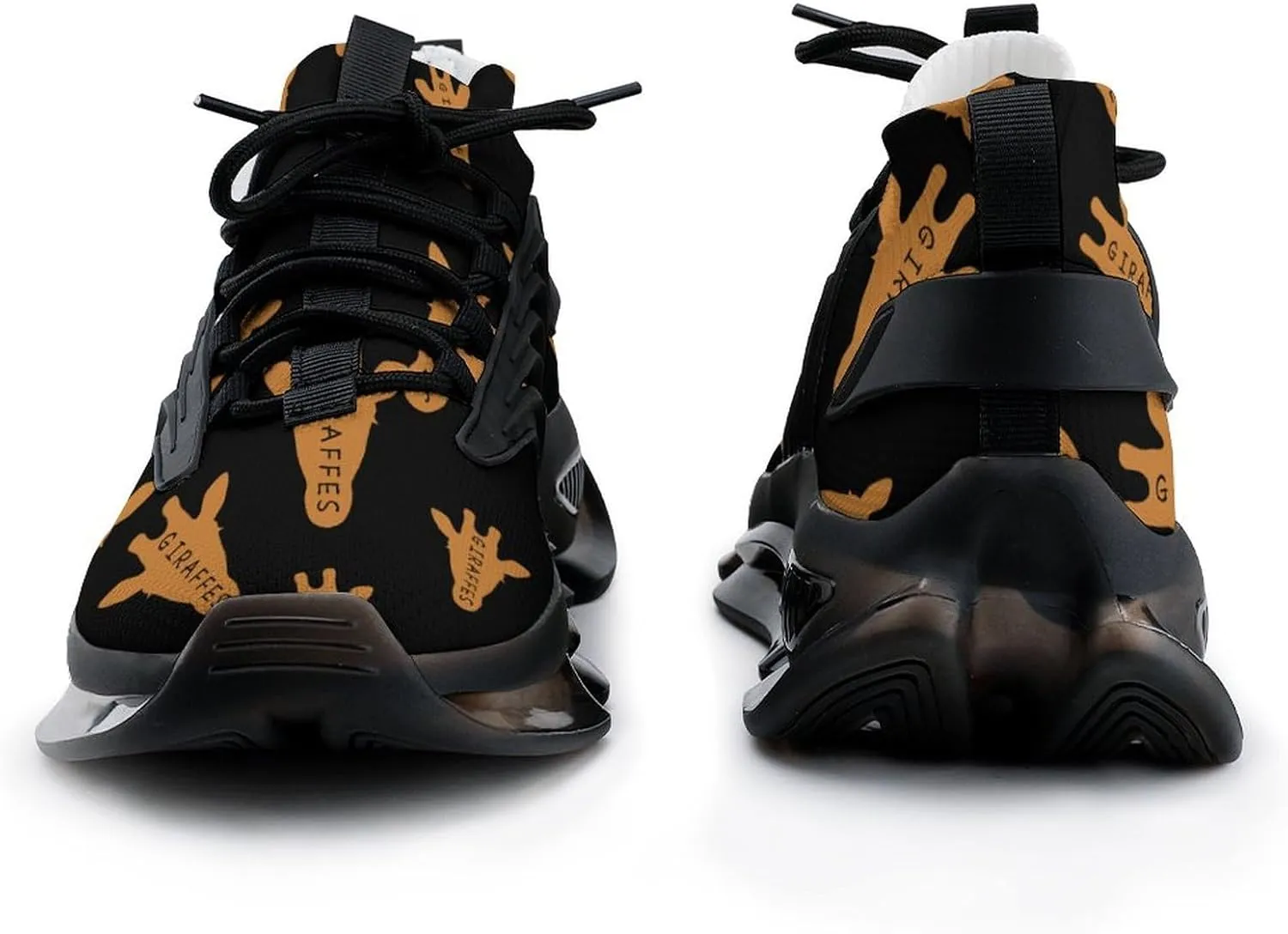 Funny Giraffe Head Men's Running Shoes Lightweight Walking Shoe Breathable Sneaker