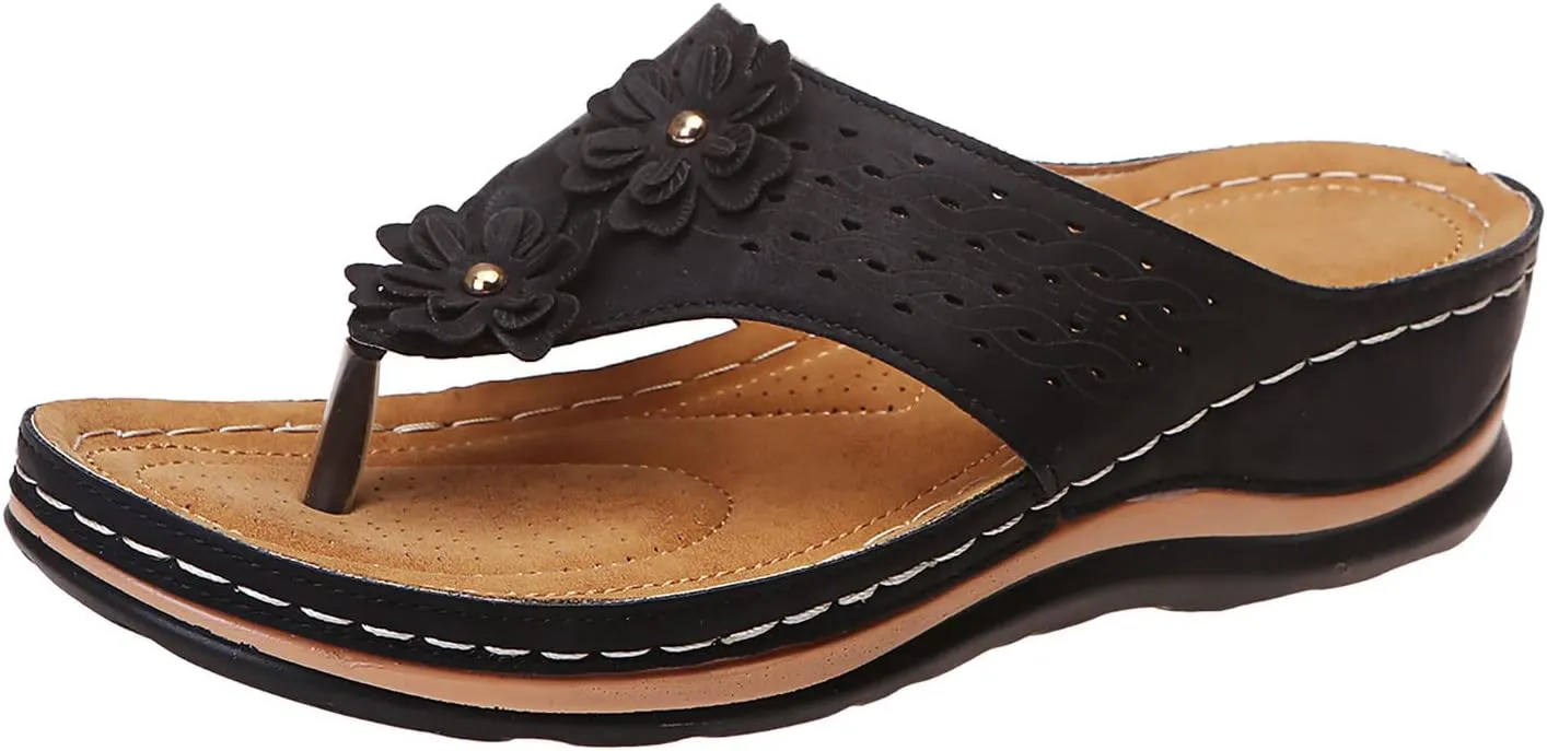 Generic Orthopedic Sandals for Women Arch Support Sandals Summer Casual Orthotic Sandals Flip Flops Comfortable Sandals