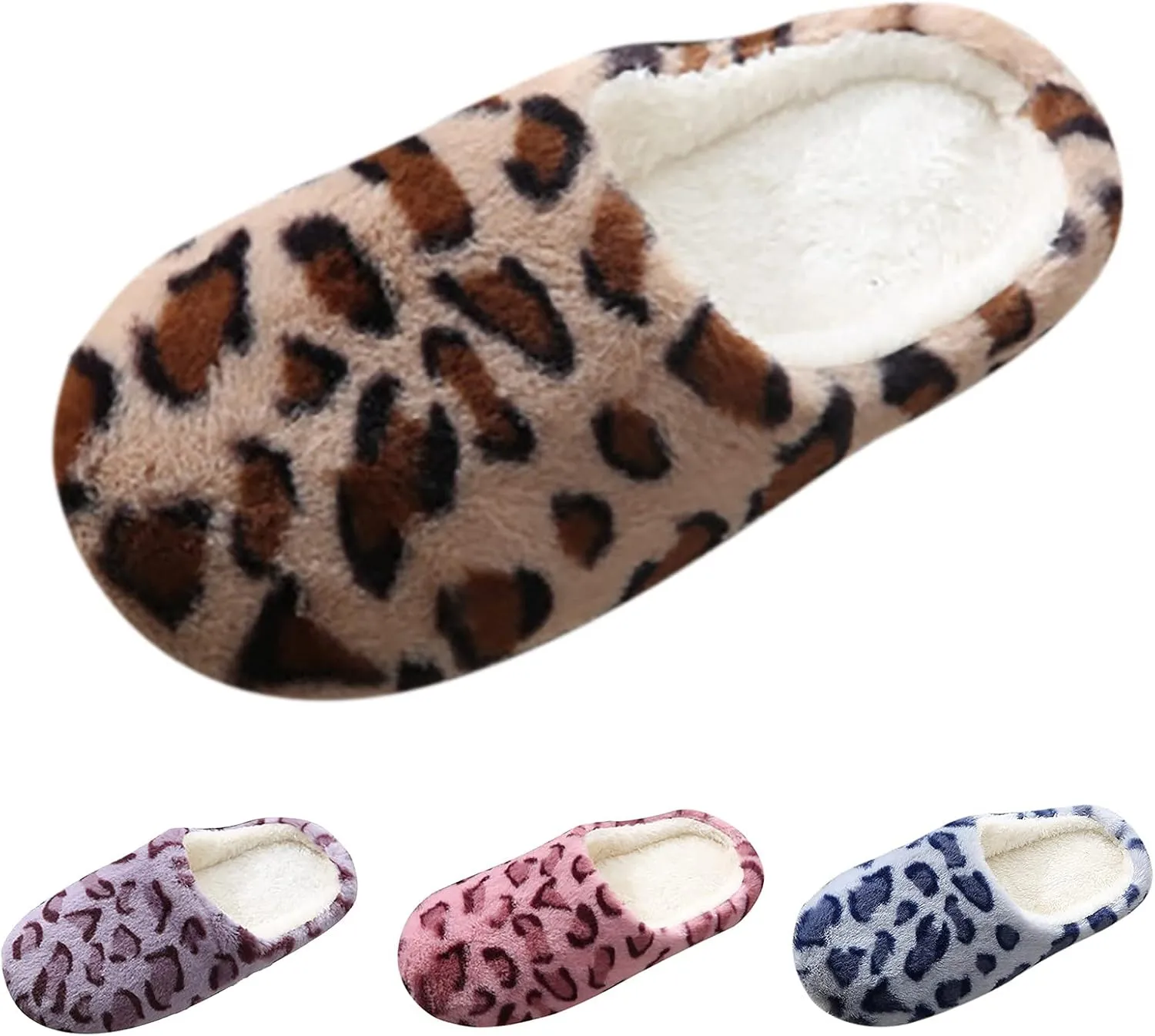 Gibobby Christmas Slippers for Women Fuzzy House Shoes Comfy Memory Foam Bedroom Slippers Warm Slip On Light Shoes Outdoor Indoor