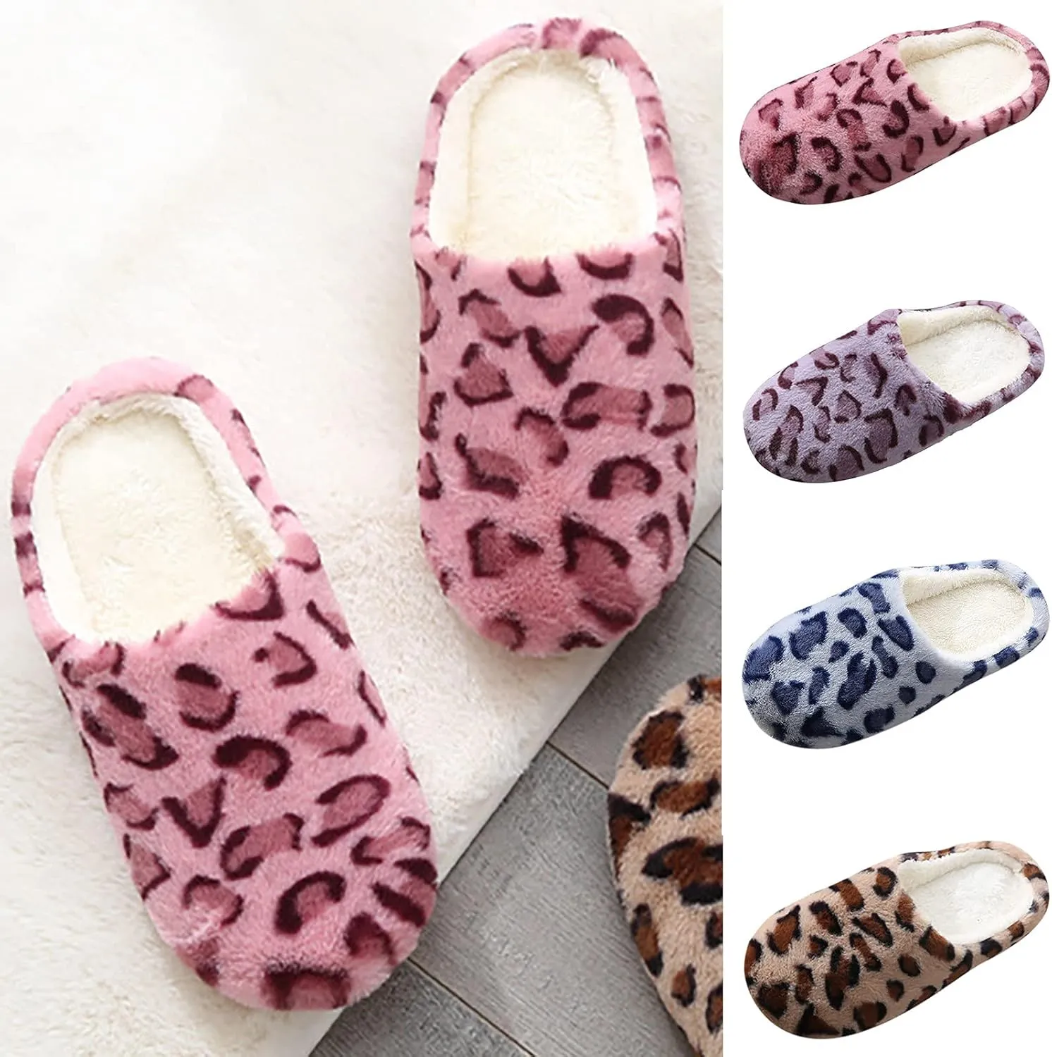 Gibobby Fuzzy Slippers fpr Women Fuzzy House Shoes Comfy Memory Foam Bedroom Slippers Warm Slip On Light Shoes Outdoor Indoor