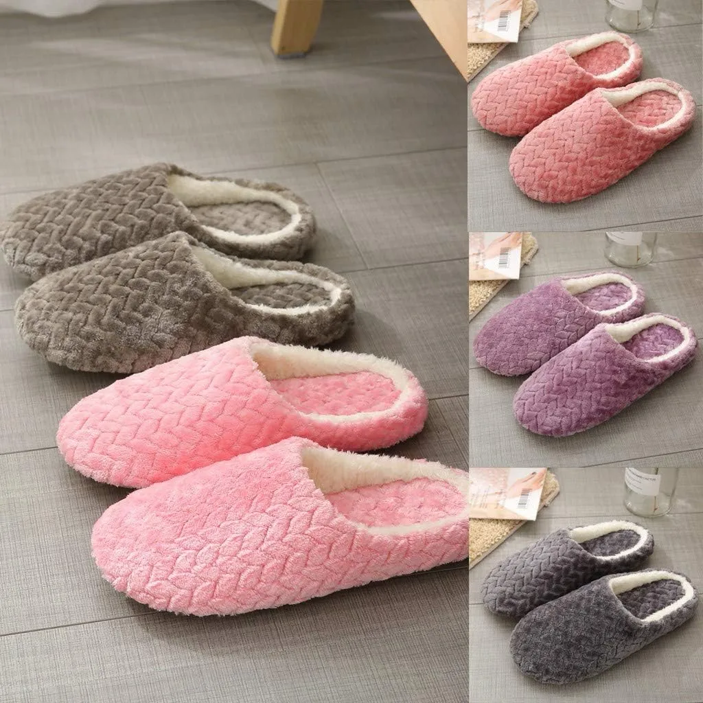 Gibobby Slippers for Women Fuzzy Fluffy Christmas Slippers Warm Cozy House Slippers Slip-on Indoor Outdoor Slippers