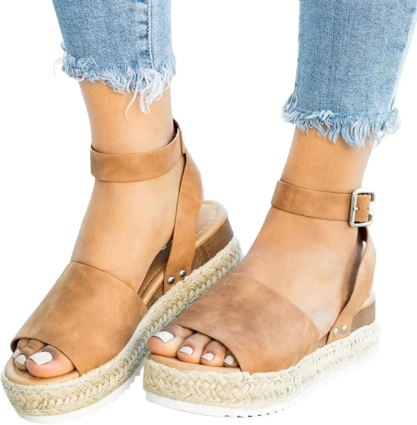 Gibobby Womens Sandals Dressy Summer Crystal Open Toe Flip Flops Shoes Flat Strappy Sandals Comfort Ladies Sandals